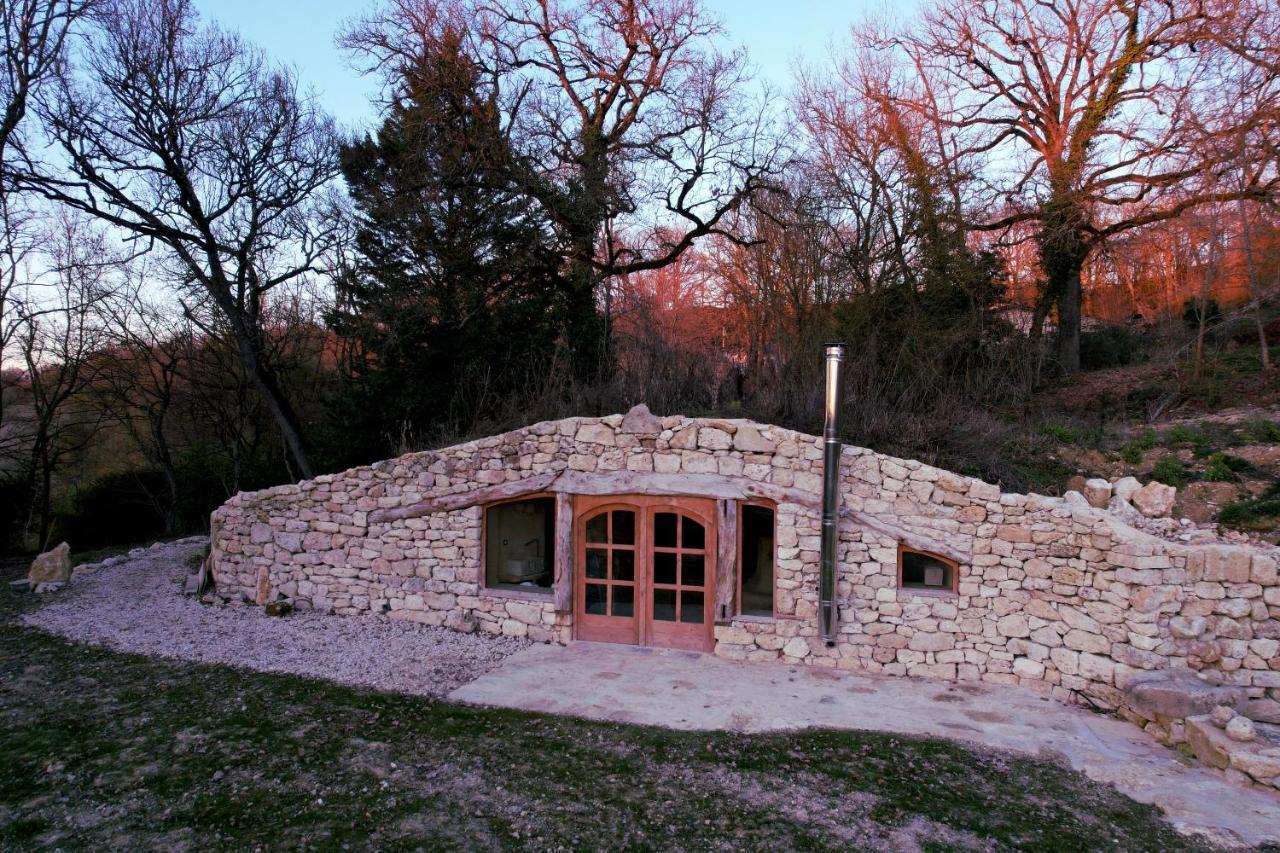 L'isle-Bouzon Maison Terre Les Cabanes De Fallot - Sauna Bain-Froid Piscine Naturelle מראה חיצוני תמונה