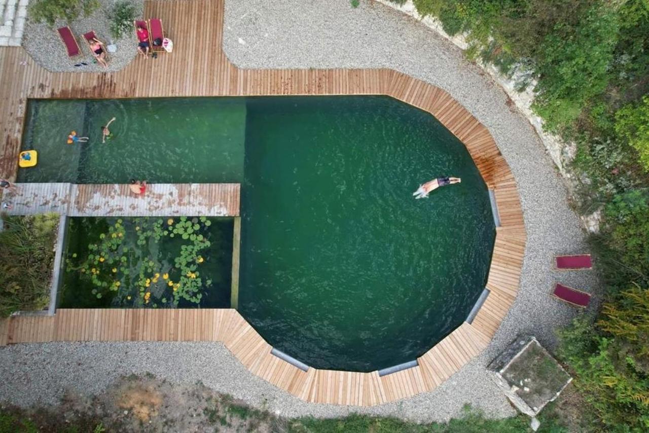 L'isle-Bouzon Maison Terre Les Cabanes De Fallot - Sauna Bain-Froid Piscine Naturelle מראה חיצוני תמונה